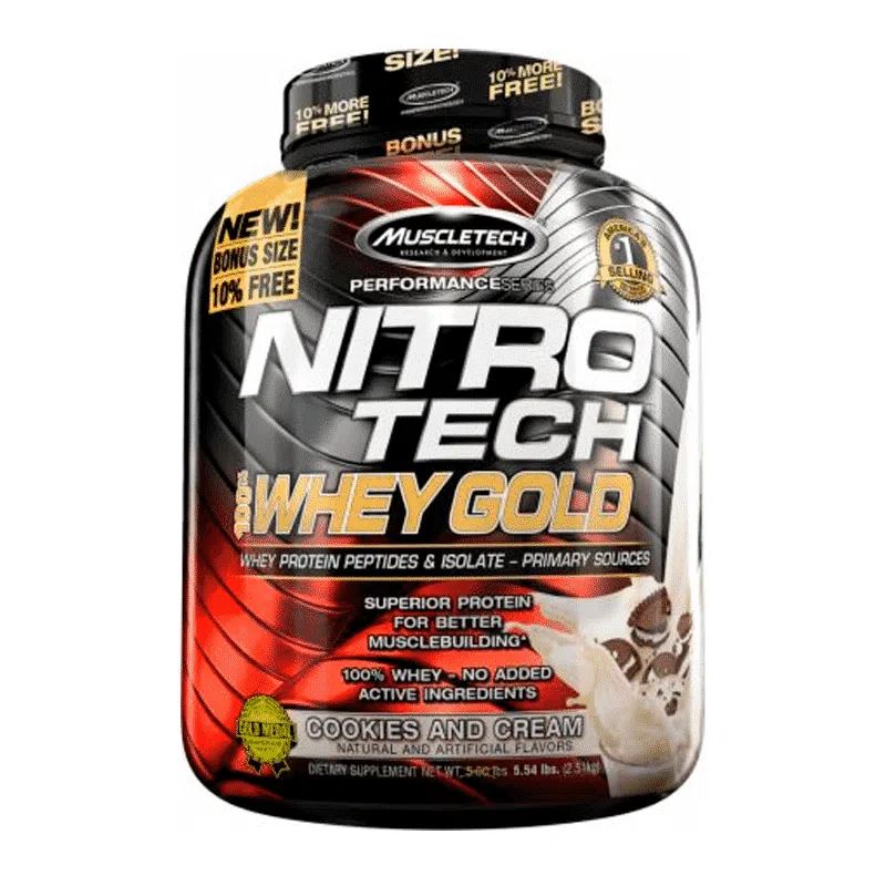 nitro tech 100% whey gold 5,5 lb cookies and cream