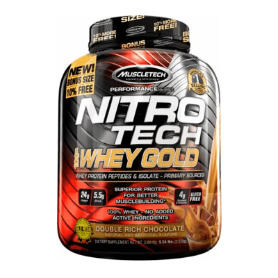 nitro tech 100% whey gold 5,5 lb double rich chocolate