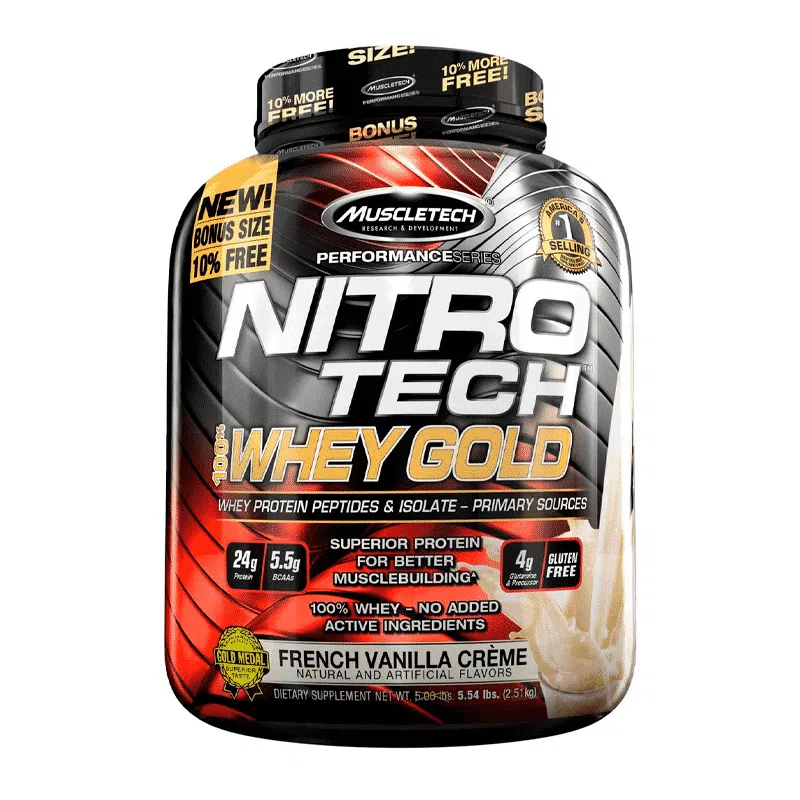 nitro tech 100% whey gold 5,5 lb french vanilla creme