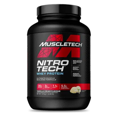 nitro tech whey protein vanilla cream flavour 4 libras muscletech