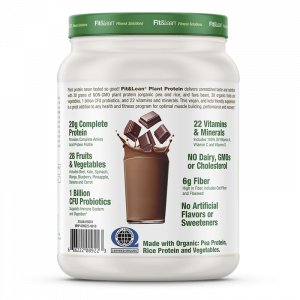 plant protein chocolate fudge 532,5 gramos fit and lean descripción