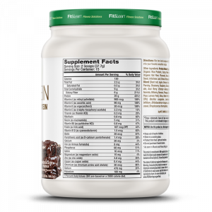 plant protein chocolate fudge 532,5 gramos fit and lean información nutricional