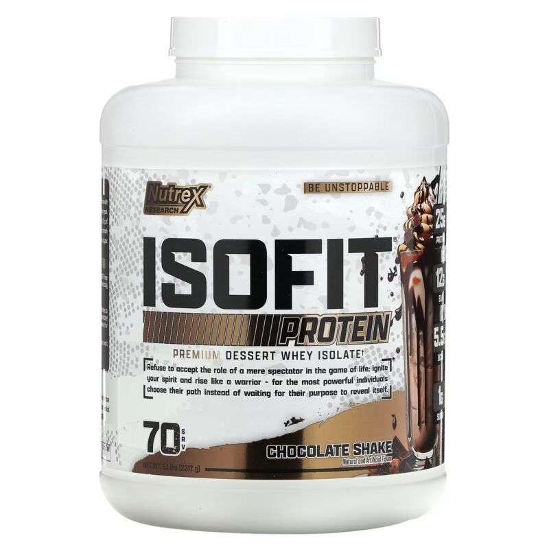 nutrex proteina isofit chocolate shake 5 libras frontal