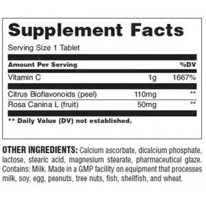 buffered vitamin c universal nutrition información nutricional
