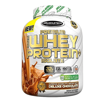 premium 100 whey protein plus isolate deluxe chocolate 3 libras muscletech