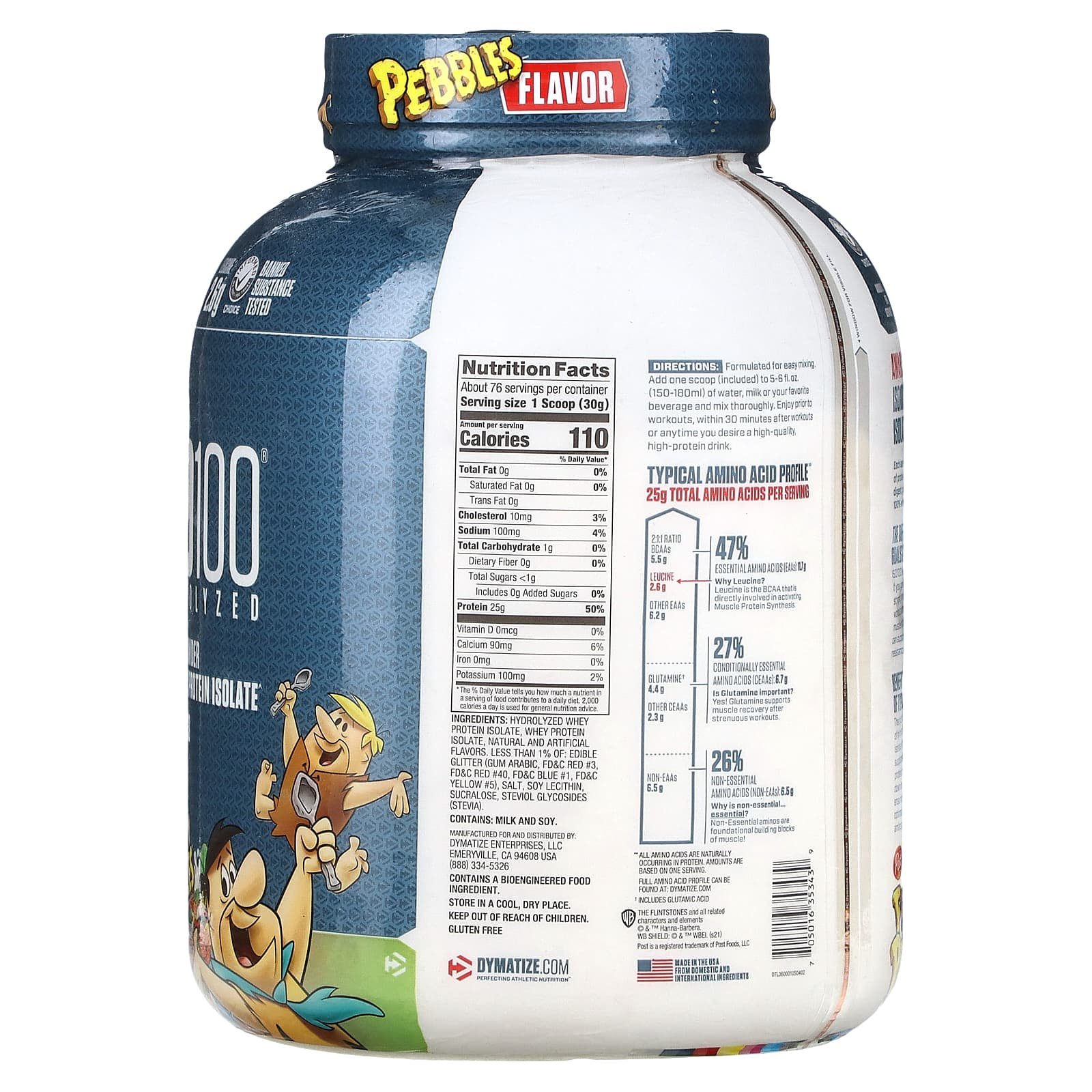 30 iso 100 hydrolized fruity pebbles 76 porciones 5 libras dymatize