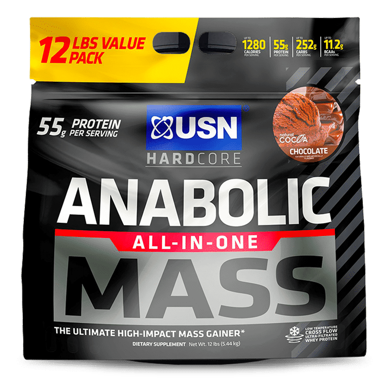 anabolic all in one mass chocolate 12 libras usn