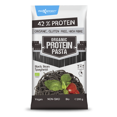 maxsport organic protein pasta black bean spaghetti 200 gramos