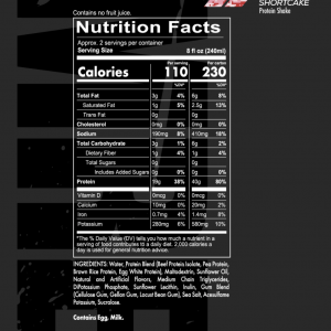 mre protein shake strawberry shortcake redcon1 información nutricional