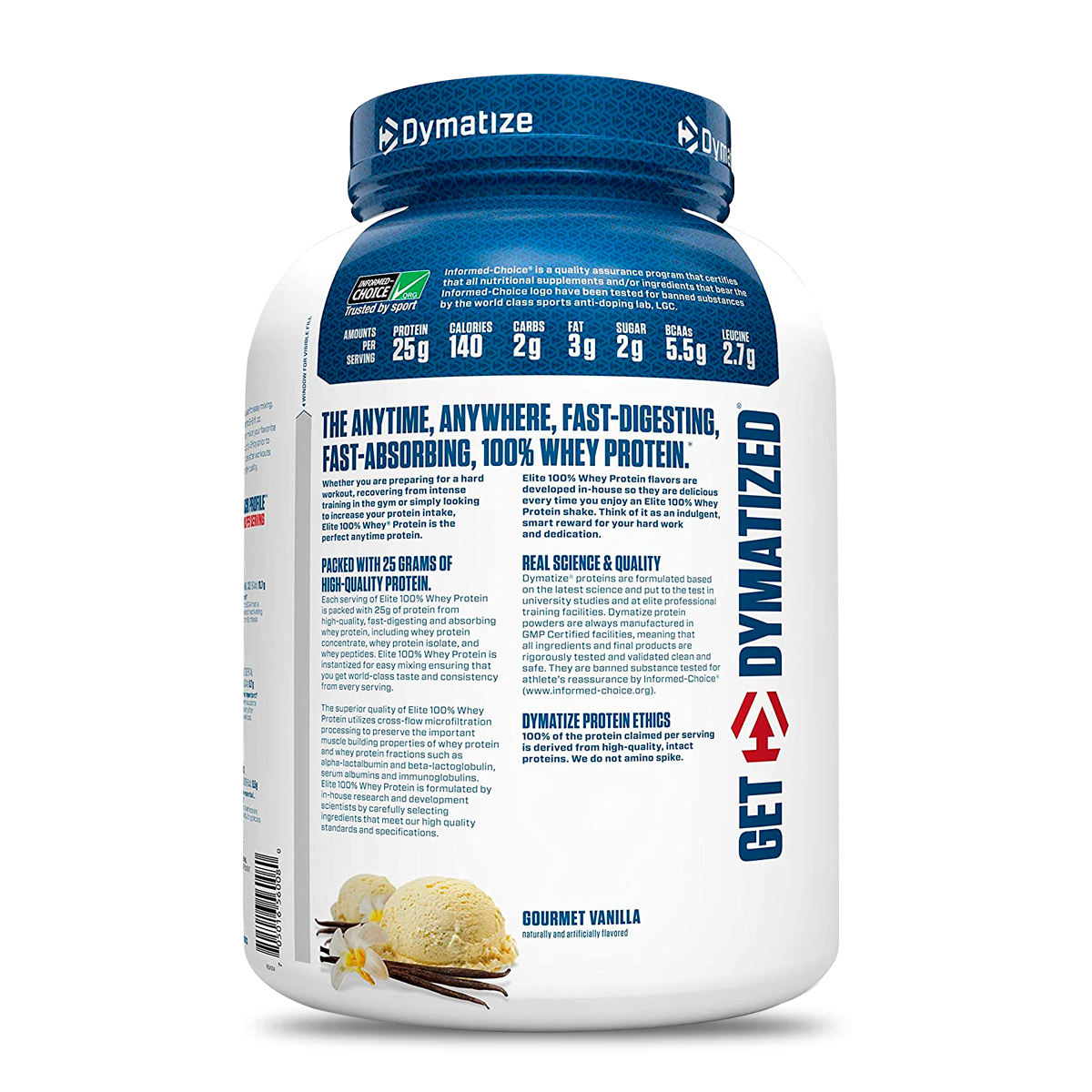 elite 100 whey dymatize gourmet vanilla reverso