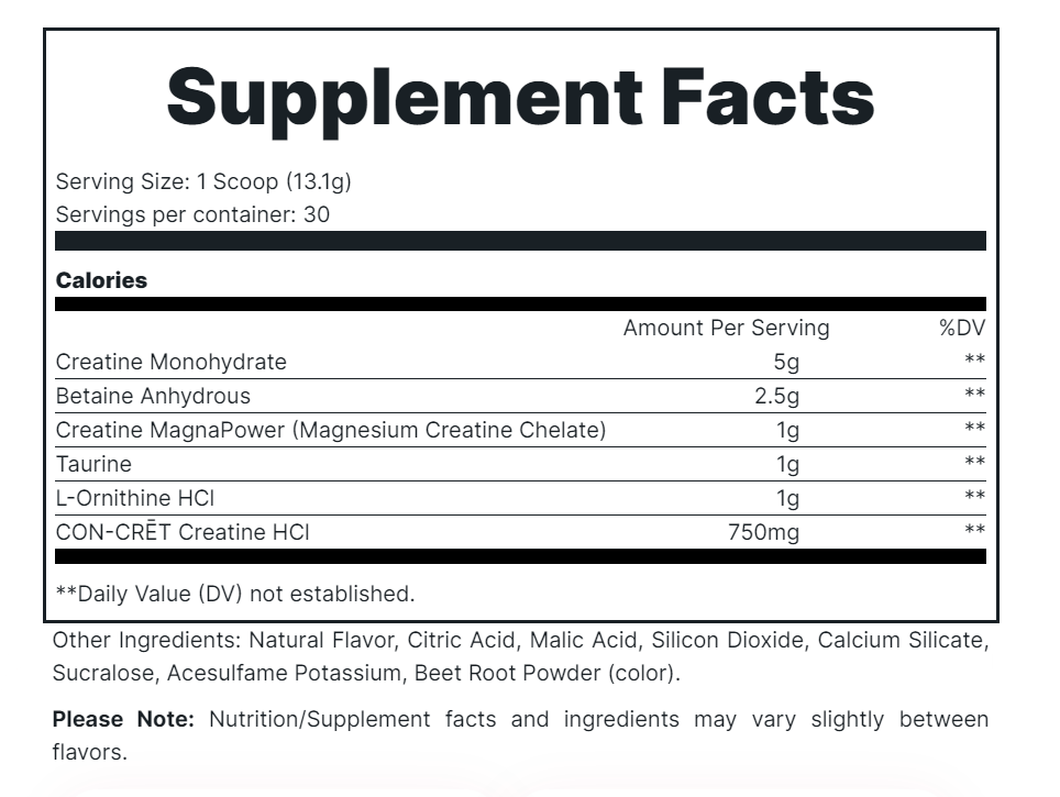 tango recovery 30 porciones informacion nutricional redcon1