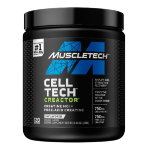 MuscleTech Creactor Cell-Tech creatina HCl sin sabor 235 g con 120 porciones