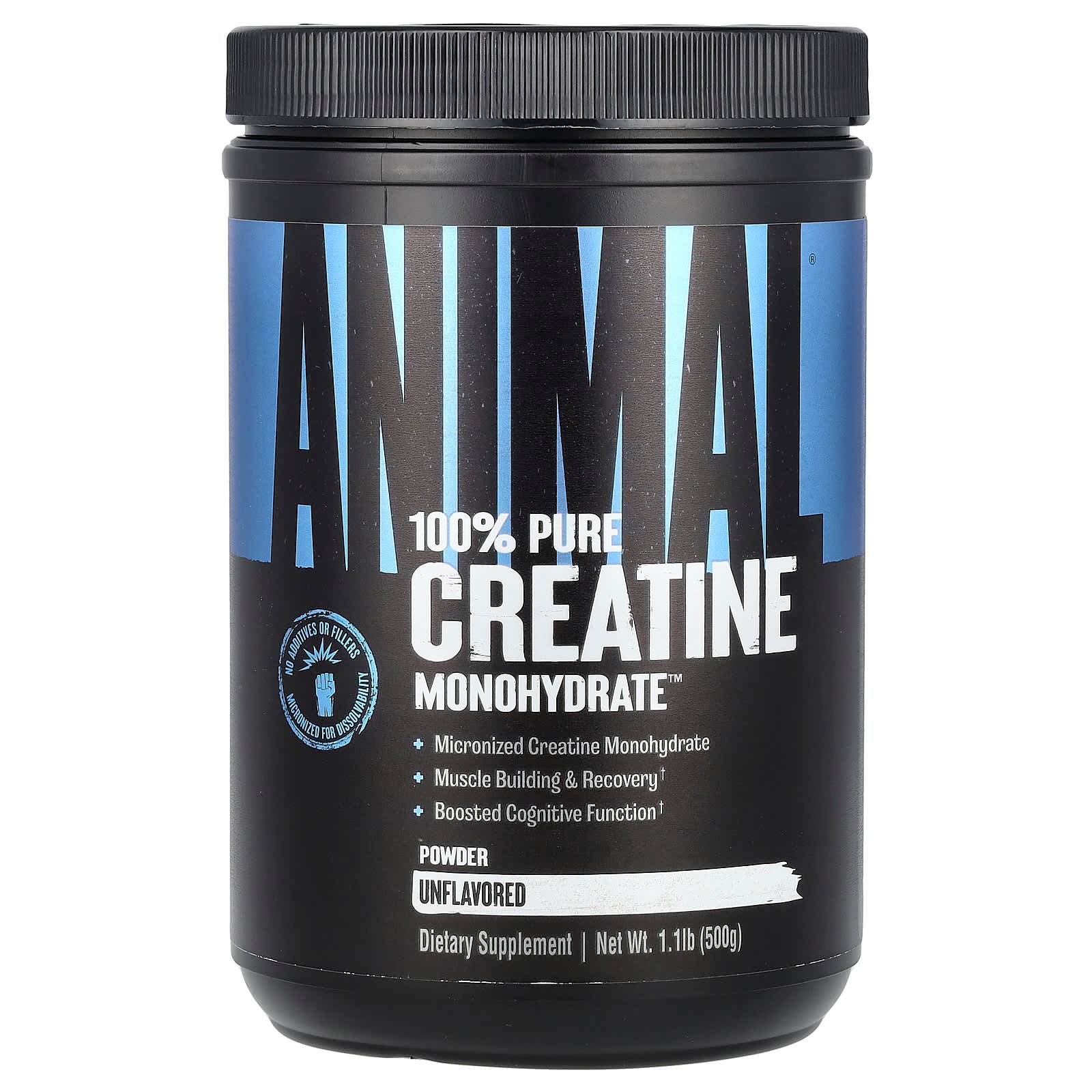 24 100 pure creatine monohydrate animal 500 gramos sin sabor
