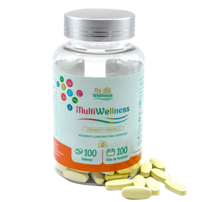 multiwellness vitaminas y minerales 100 tabletas bywellness