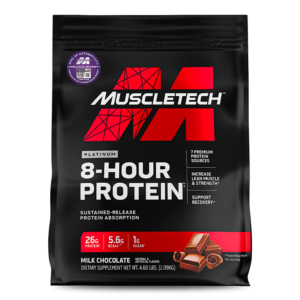 platinum 8-hour protein milk chocolate 4,6 libras 2,09 kilogramos Muscletech