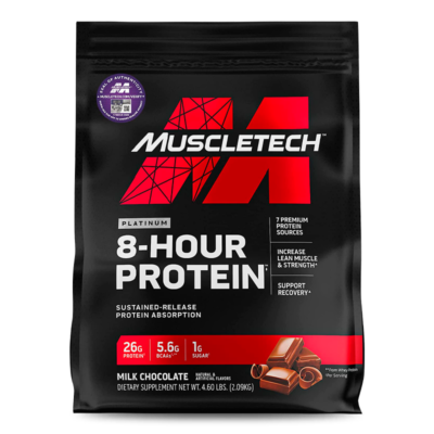 platinum 8-hour protein milk chocolate 4,6 libras 2,09 kilogramos Muscletech