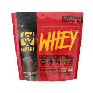 Mutant Whey de MUTANT, proteína de suero de leche sabor Chocolate Fudge Brownie, bolsa de 5 libras con 61 porciones