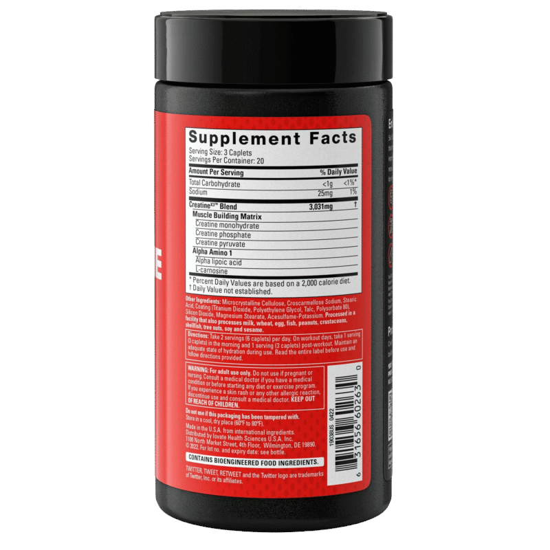 creatina sixstar creatine x3 etiqueta posterior