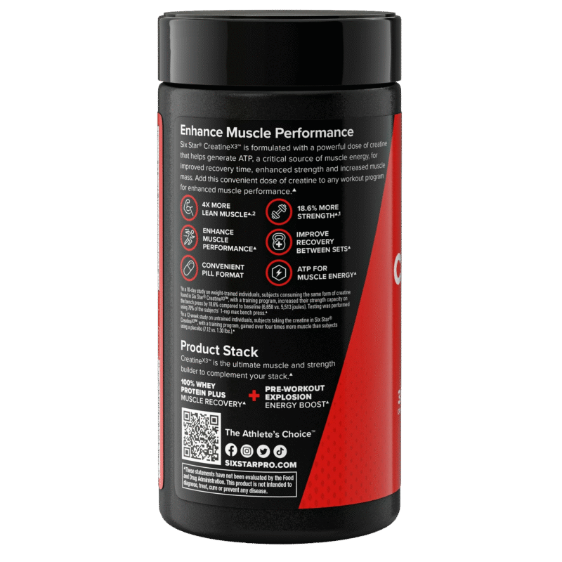 creatina sixstar creatine x3 etiqueta lateral