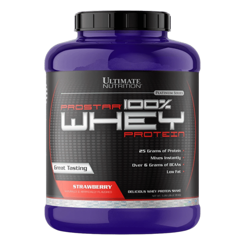 ultimate nutrition prostar 100% whey protein 5 libras strawberry