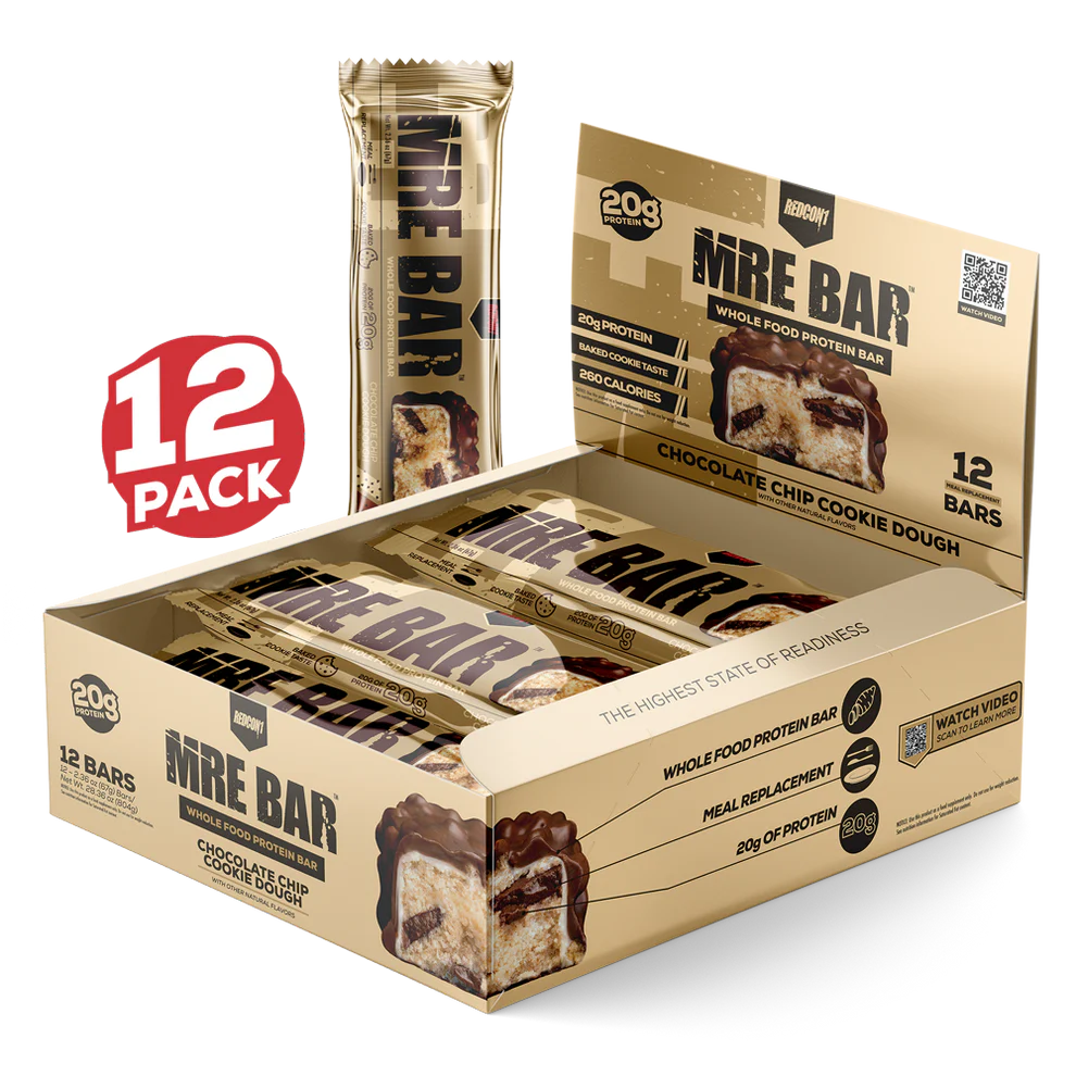 mre bar chocolate chip cookie dough masa de galleta con chips de chocolate caja