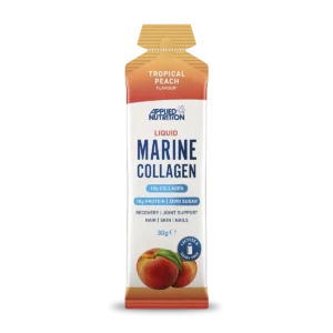 Colágeno líquido marino Applied Nutrition Liquid Marine Collagen Tropical Peach caja 10 geles