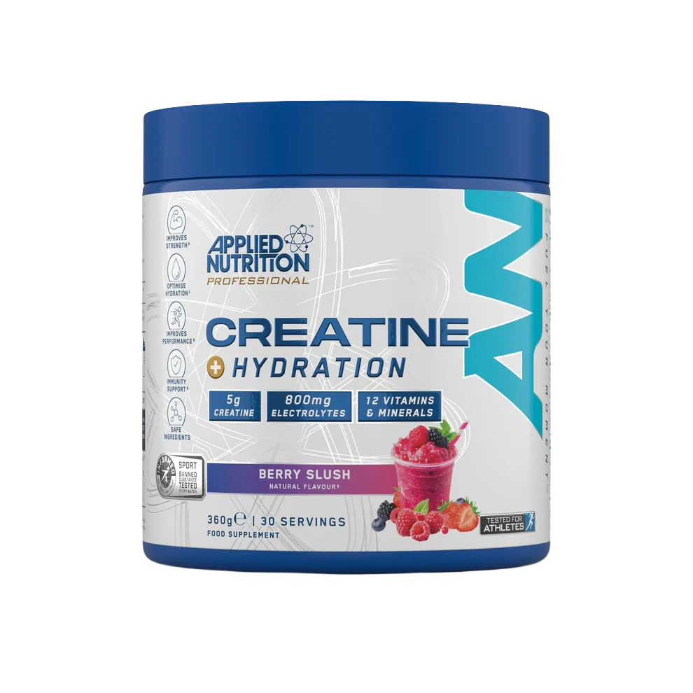 Applied Nutrition Creatine + Hydration sabor Berry Slush 360 g y 30 porciones