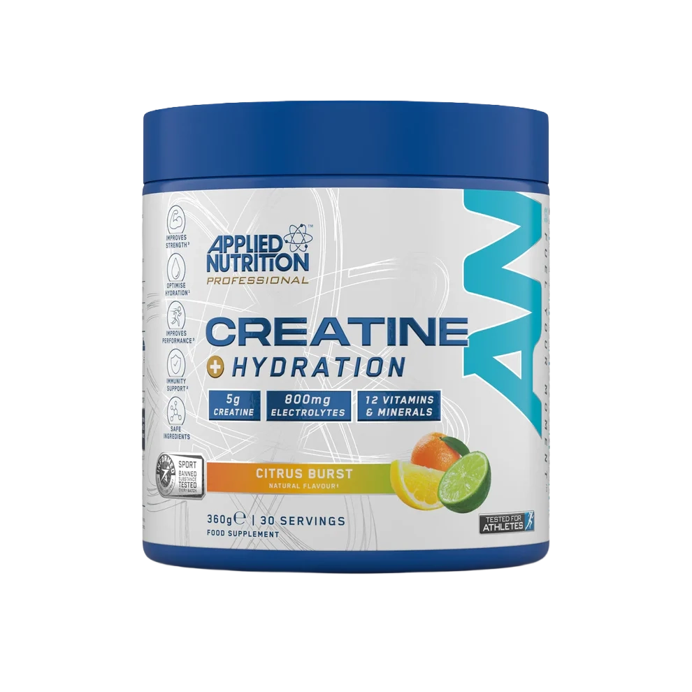 Applied Nutrition Creatine + Hydration sabor Citrus Burst 360 g y 30 porciones