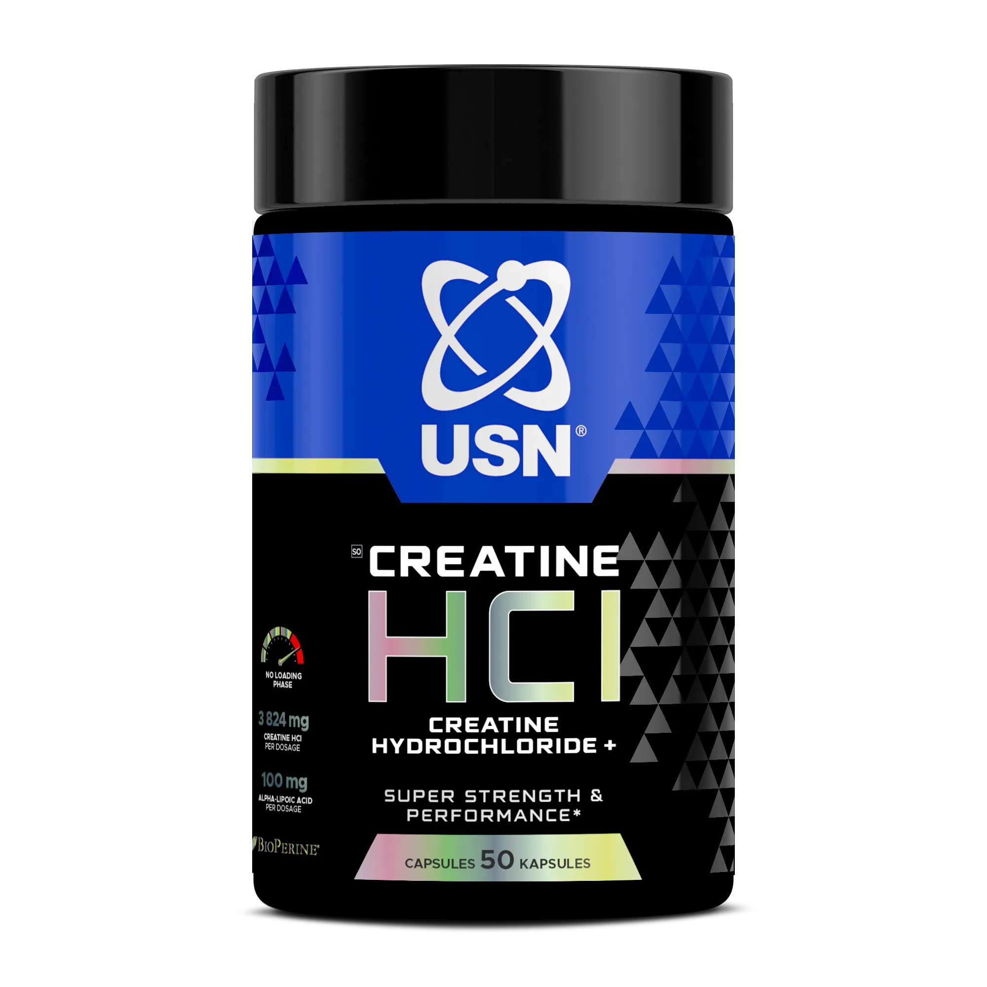 Creatina HCl USN 50 cápsulas, 10 porciones
