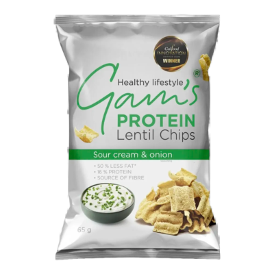 Gams Chips de Lenteja Proteica 65 G
