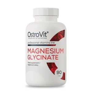 Ostrovit Vitamina Magnesio Glicinato 90 Caps OstroVit Magnesium Glycinate frasco de bisglicinato de magnesio 90 cápsulas