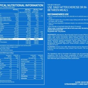 usn-super-grow-beast-panel-nutricional-strawberry Panel nutricional USN Super Grow Beast Strawberry: 40 g de proteína por porción de 300 g