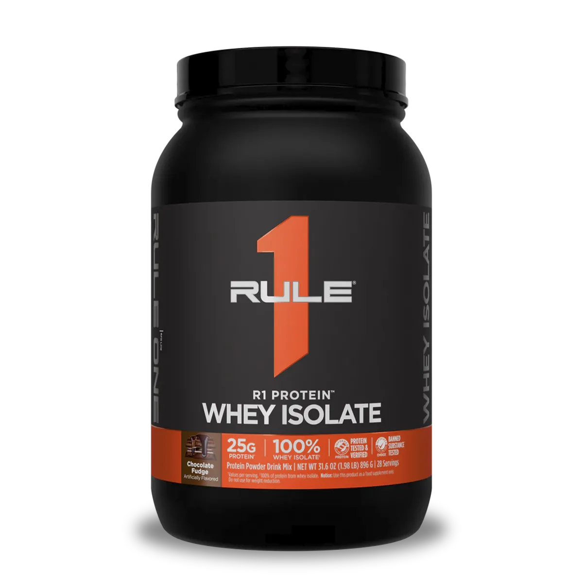 Whey-Isolate-Rule-1-chocolate-fudge-2lb.webp Proteína whey isolate Rule 1 R1 Protein sabor Chocolate Fudge 1,98 libras 28 porciones