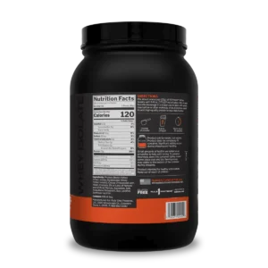 Whey-Isolate-Rule-1-chocolate-fudge-2lb_2.webp Panel nutricional Rule 1 R1 Protein Whey Isolate: 25 g de proteína por scoop de 32 g