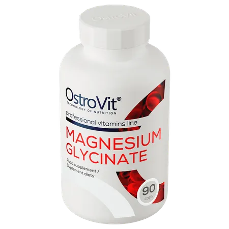 eng_pm_OstroVit-Magnesium-Glycinate-90-capsules-26641_3.webp Frasco OstroVit Magnesium Glycinate de 90 cápsulas veganas visto en ángulo