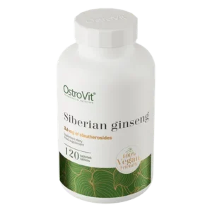 eng_pm_OstroVit-Siberian-Ginseng-VEGE-120-tablets-25609_2.webp Frasco OstroVit Siberian Ginseng de 120 tabletas veganas visto en ángulo