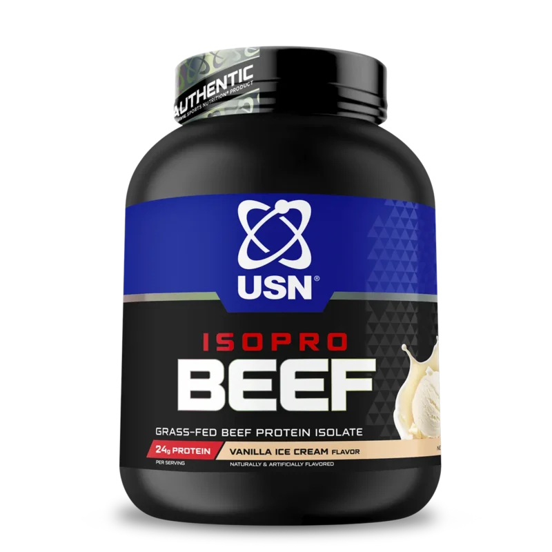 isopro-beef-vanilla.webp Proteína IsoPro Beef USN Vanilla Ice Cream 5 libras 71 porciones