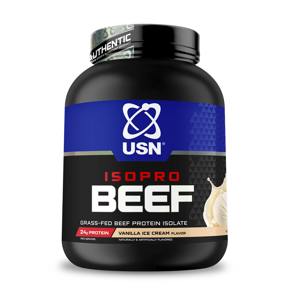 isopro-beef-vanilla.webp Proteína IsoPro Beef USN Vanilla Ice Cream 5 libras 71 porciones