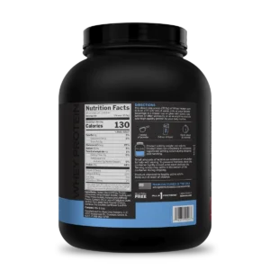 Panel nutricional Rule 1 Whey Protein: 24 g de proteína por porción, 67 porciones