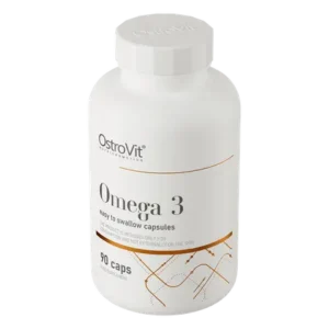 Panel nutricional OstroVit Omega 3 Easy to Swallow: 2 cápsulas por porción y 45 porciones