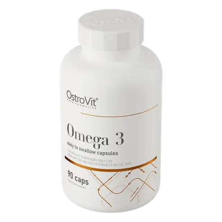 Panel nutricional OstroVit Omega 3 Easy to Swallow: 2 cápsulas por porción y 45 porciones