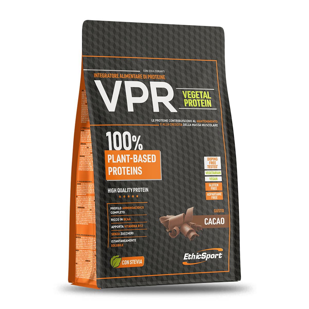 Ethic Sport Proteína Vegetal cacao 500 gramos con 21 g de proteína por porción