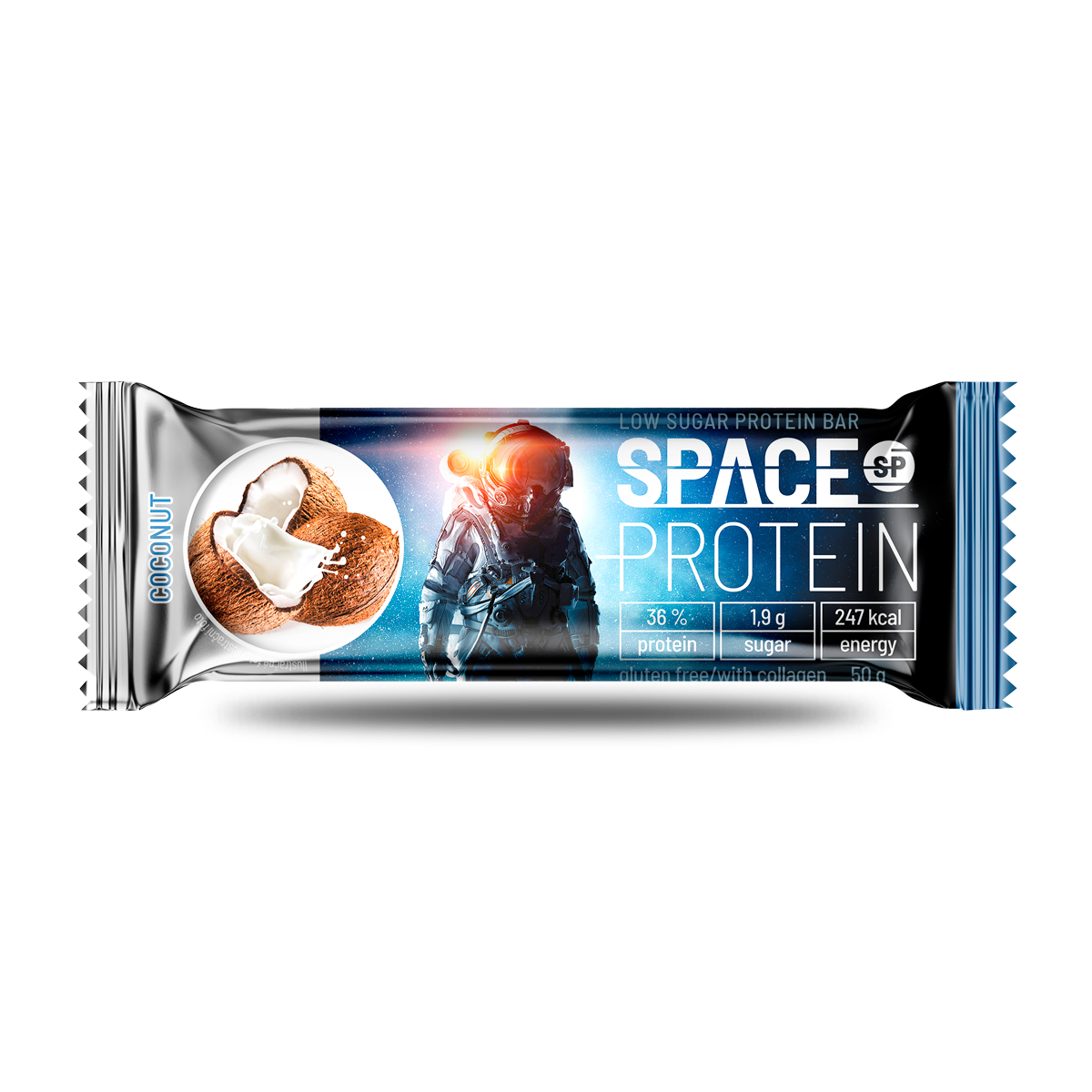 Barra de proteína Space Protein Classic sabor Coco de 50 gramos